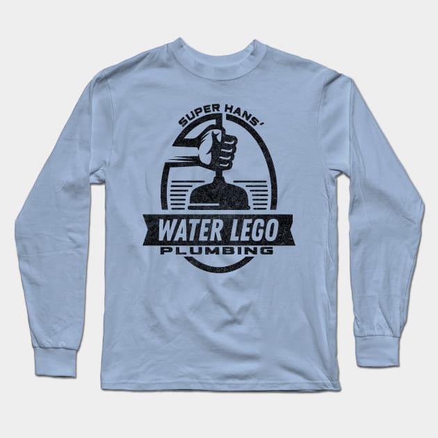 Super Hans' Water Lego Plumbing #2 Long Sleeve T-Shirt by DankFutura